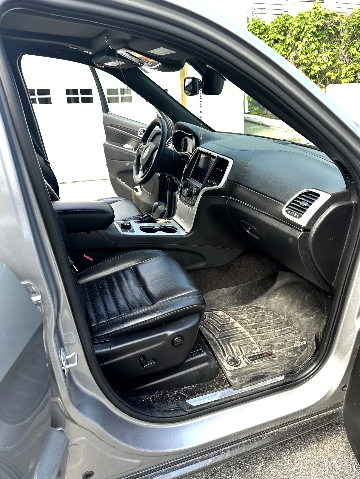 SUV interior before detailing